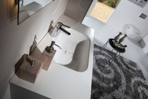 Мебель для ванной Armadi Art Vallessi 100 антрацит глянец, с белой раковиной фото 6