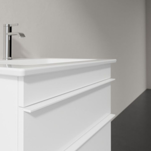 Мебель для ванной Villeroy & Boch Venticello 55 glossy white, с белыми ручками фото 4