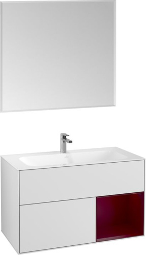 Мебель для ванной Villeroy & Boch Finion G040HBMT 100 с подсветкой и освещением стены фото 3
