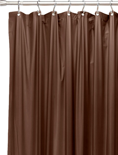 Штора для ванной Carnation Home Fashions Premium 4 Gauge brown защитная фото 3