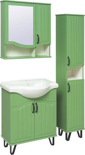 Мебель для ванной Runo Марсель 65, напольная, зеленая фото 3