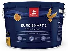 Краска Tikkurila Euro Smart 2 - акриловая, интерьерная, для стен и потолков