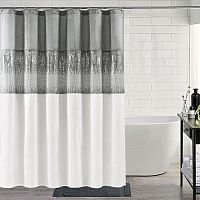 Штора для ванной Carnation Home Fashions Sky Grey/White 180х180